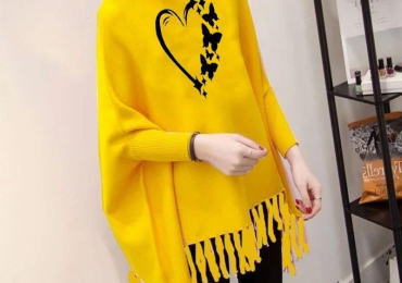 Womens fleece printed poncho .  .  order now .  free home delivery